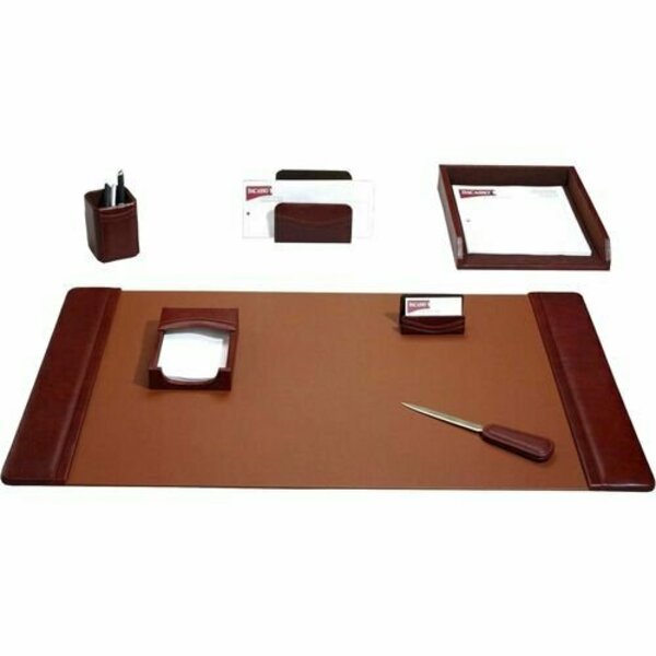 Dacasso Desk Set, 7 Pc, Mocha, 34-3/4inx20-3/4inx5-2/5in, BN DACD3004
